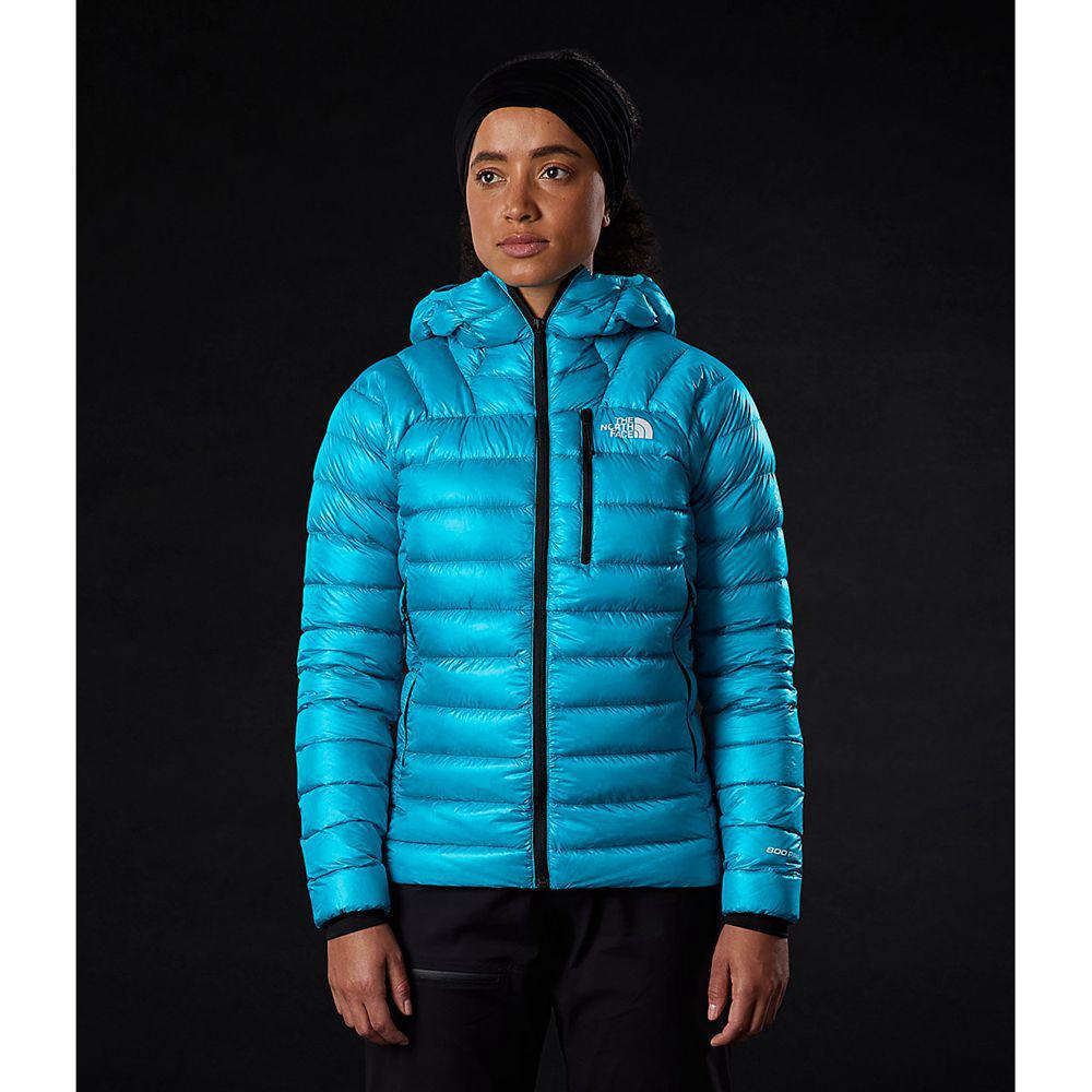 The North Face Summit Γυναικεια Μπουφάν Με Κουκούλα - Μπλε (FZCV80596)